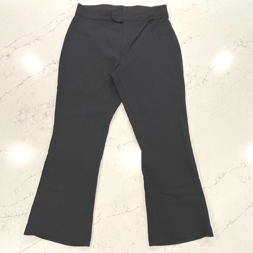 LL Bean Outdoors VTG Ski Snow Pants Women 18 Black Made in USA Stretch Stirups